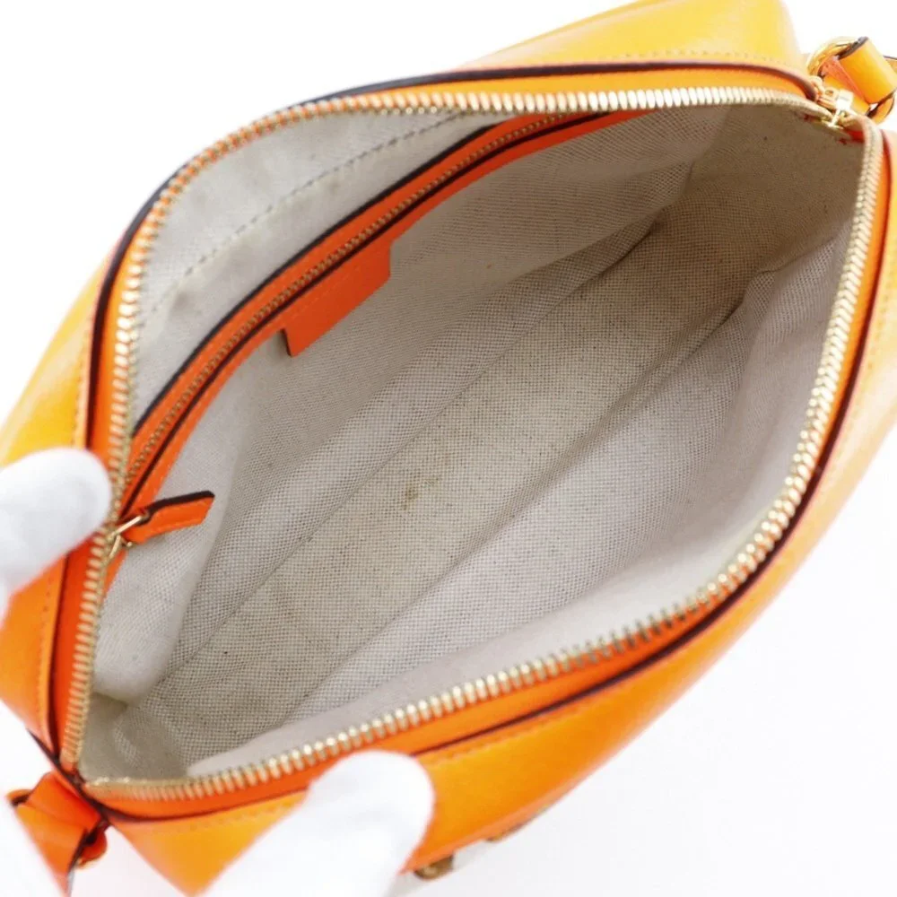 GUCCI Authentic Orange Leather Shoulder Bag - Picture 5 of 13